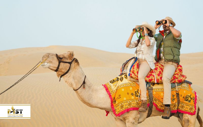 شتر سواری در صحرا