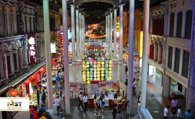 بازار خیابانی محله چینی‌ها در سنگاپور