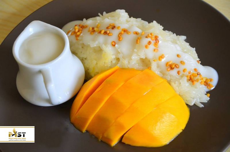 مانگو و برنج کته تایلندی