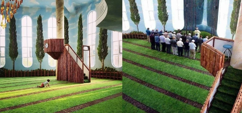 معماری زیبا و خاص مسجد حمیدیه بیوک آدا