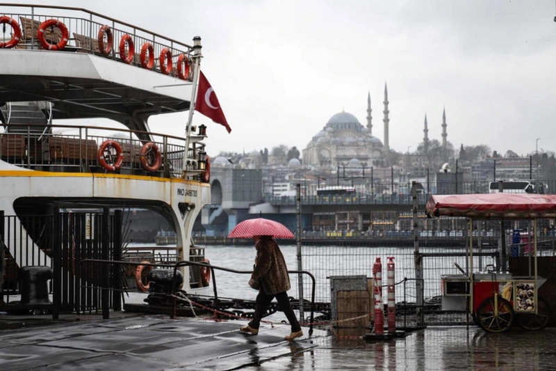 آبوهوای ابری و مرطوب استانبول در نزدیکی سواحل