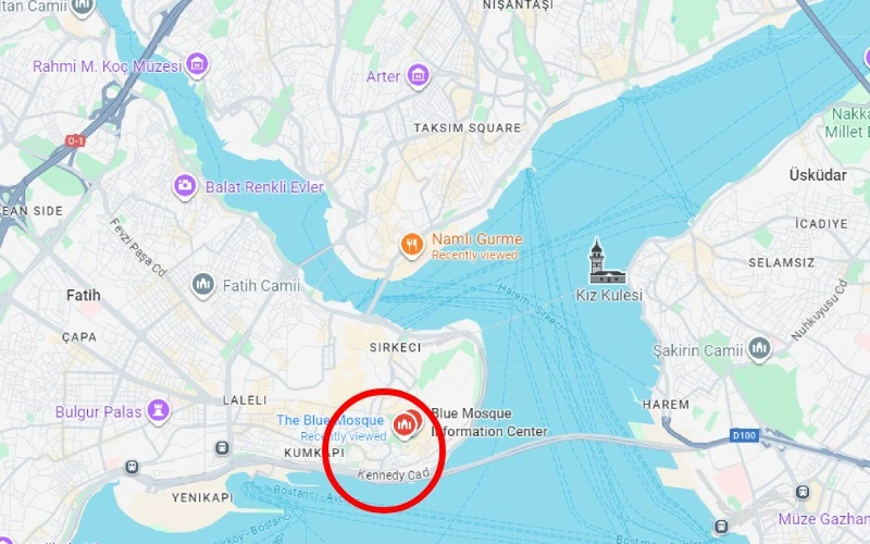 نقشه مسجد سلطان احمد