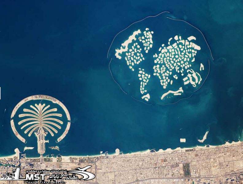 مکان های معروف,عکس هوایی جالب | پالم جمیرا، دبی، امارات متحده عربی