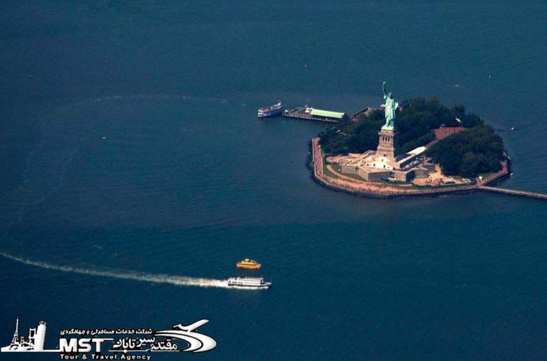 مکان های معروف,عکس هوایی جالب | مجسمه آزادی، نیویورک، ایالات متحده